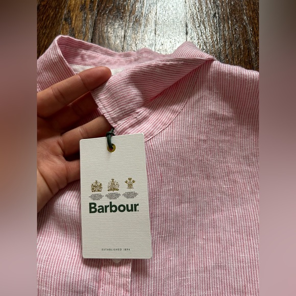 Barbour 100% Linen Marine Blouse - Picture 9 of 17